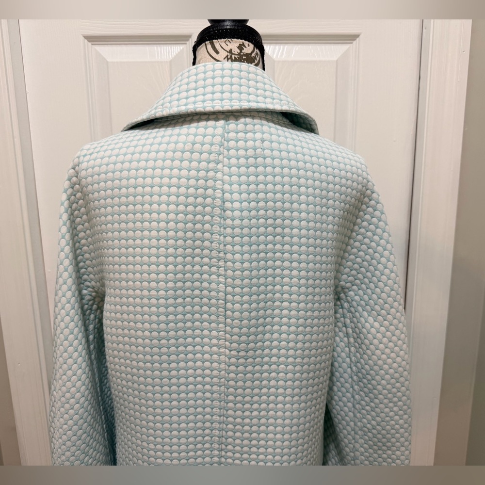 Perry Ellis Soft Blue Trench Coat | Classic Layering Piece | Like New - Picture 8 of 11